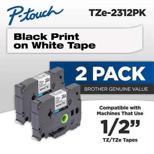 Ruban P-touch standard TZE2312PK, 1/2 "(0,47")