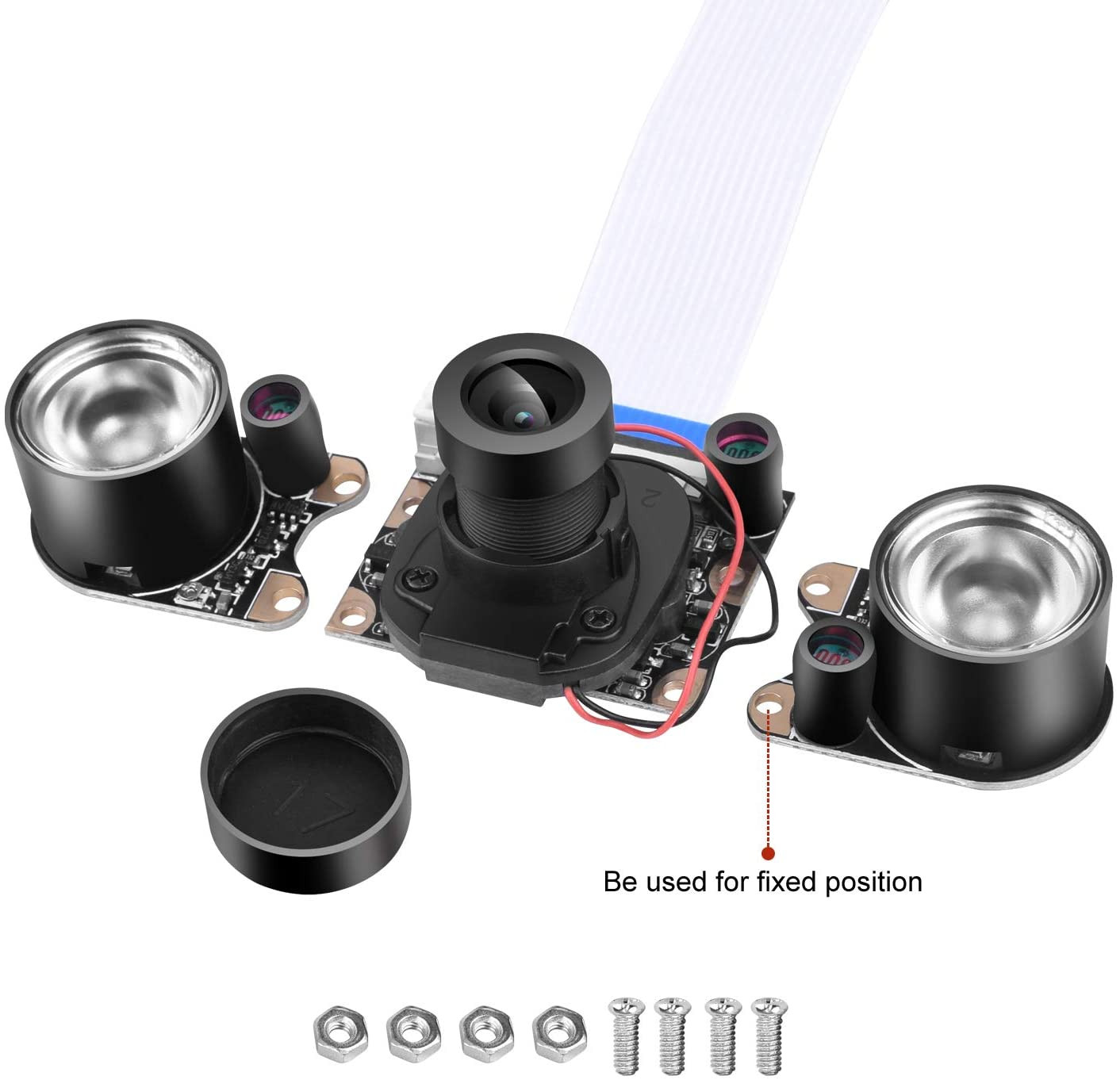 Caméra vidéo IR-Cut 1080p HD Webcam 5MP OV5647 Sensor pour Raspberry Pi RPi 4 3 B B + 2B 3A + 2 1 Camera by Longruner – Image 2