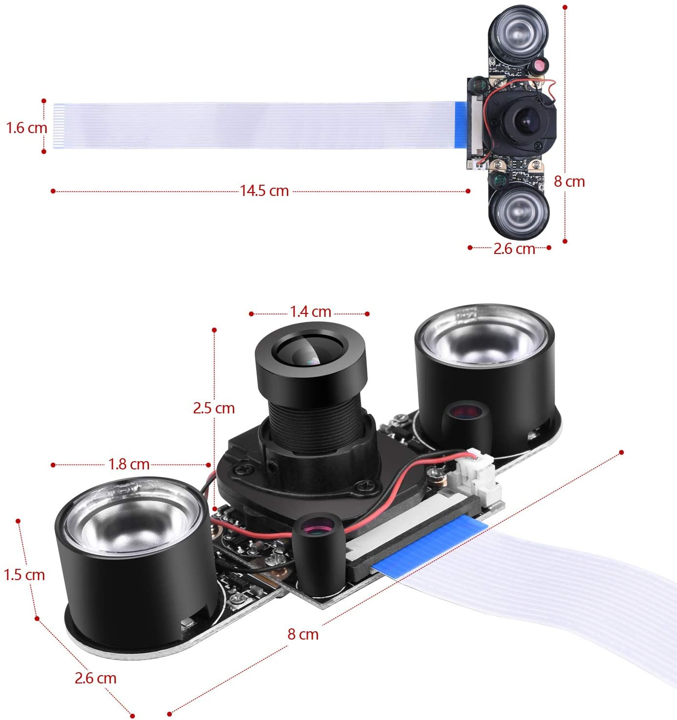 Caméra vidéo IR-Cut 1080p HD Webcam 5MP OV5647 Sensor pour Raspberry Pi RPi 4 3 B B + 2B 3A + 2 1 Camera by Longruner – Image 3