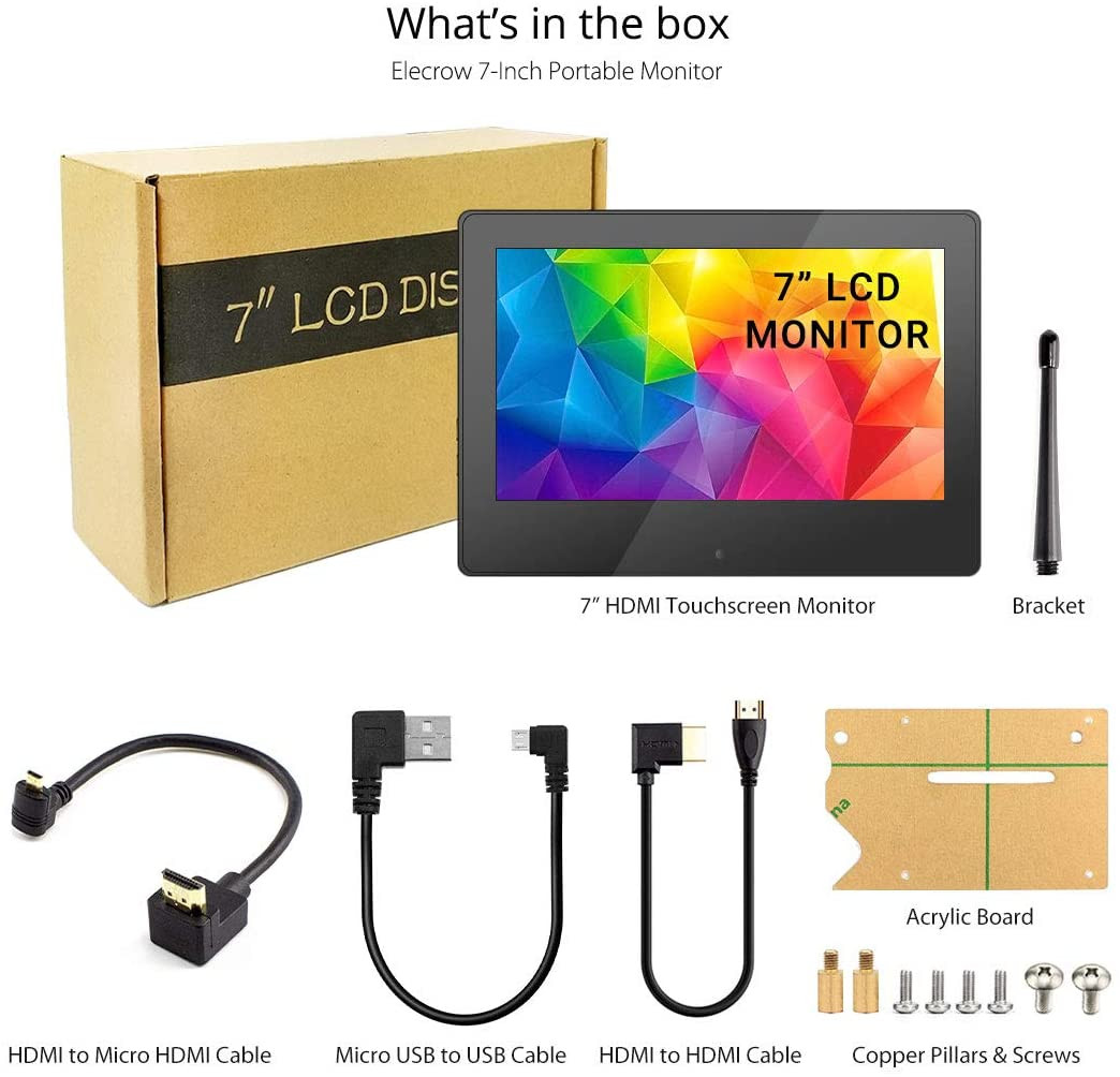 Ecran pour Raspberry Pi 3 B+, LCD Tactile 7", HDMI avec Etui & Support – Image 4