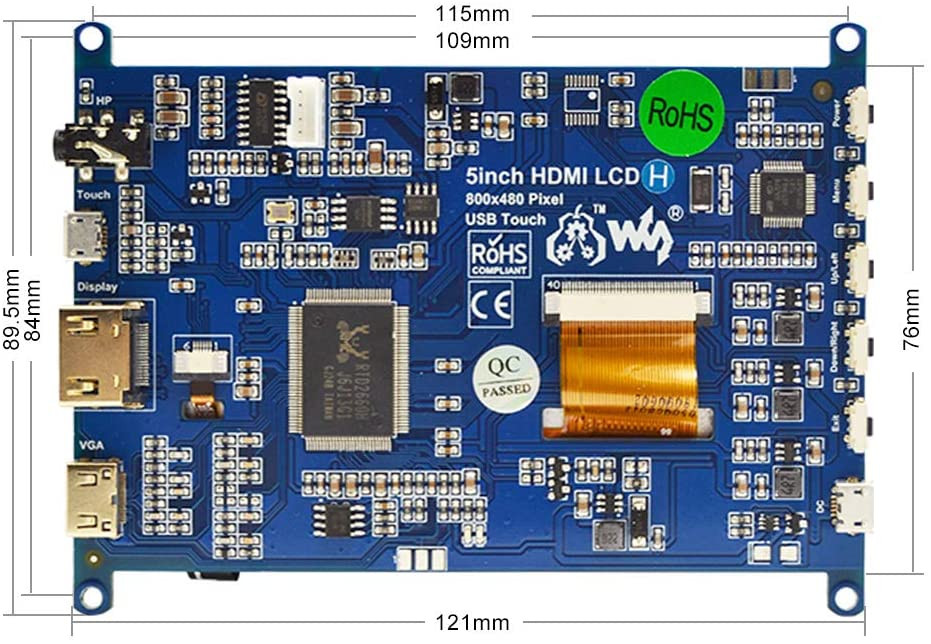 LANDZO Raspberry Pi 5 Inch Touch Display 480x320 – Image 7