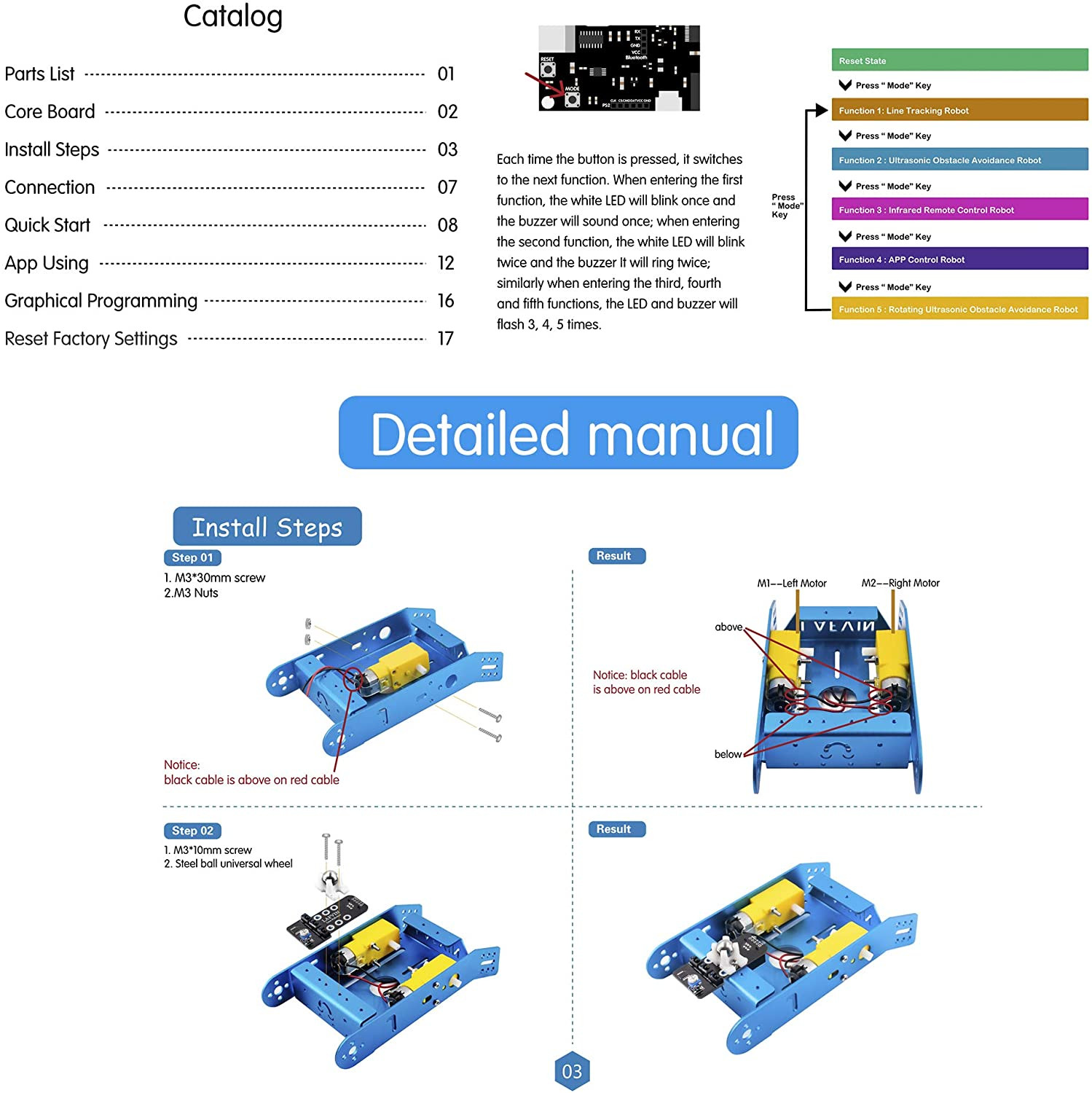 Robot Éducation Programmable Kit De Voiture Éducation STEM, Compatible avec Arduino IDE – Image 7