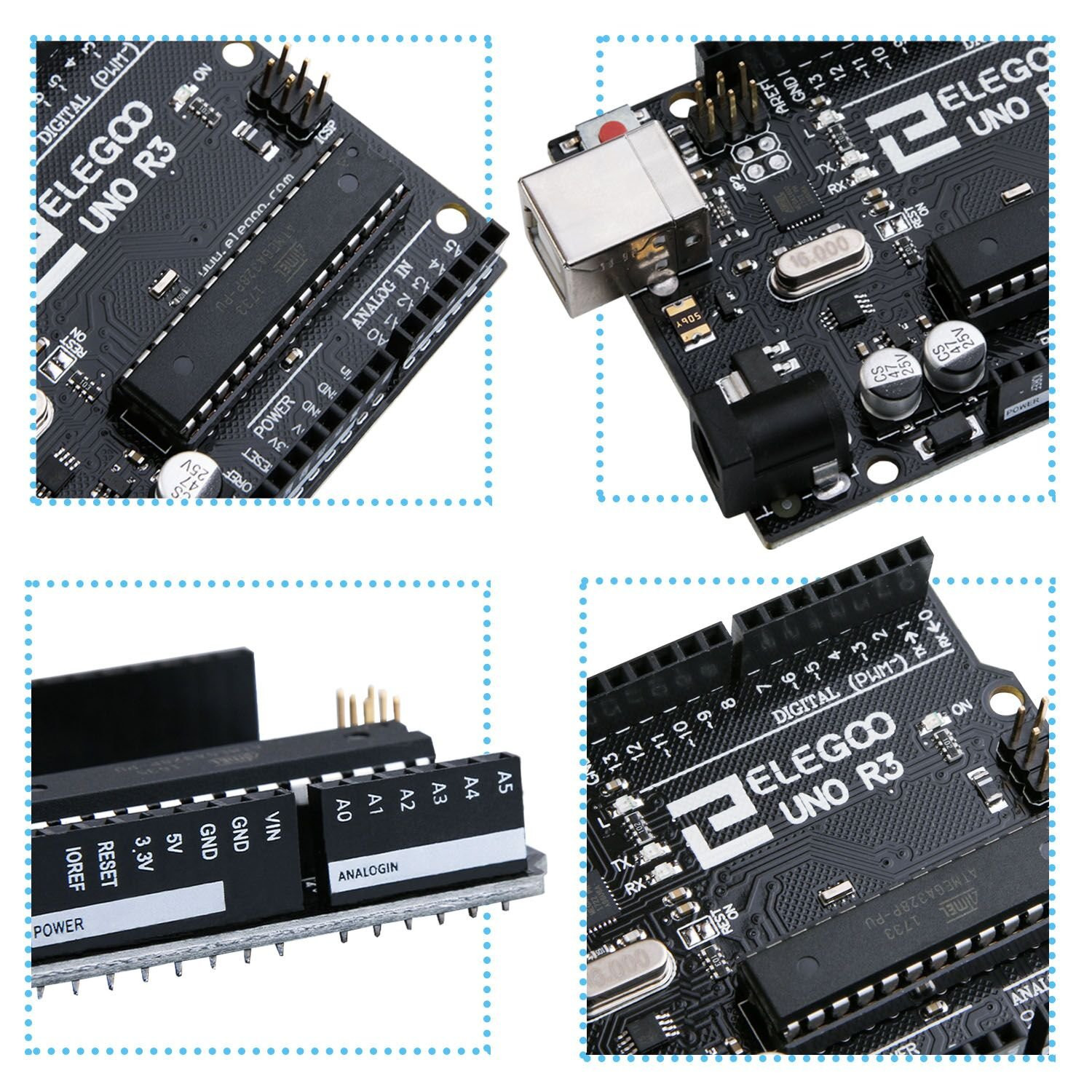 microcontroller Uno R3 Atmega328p ch340g pour Arduino – Image 6