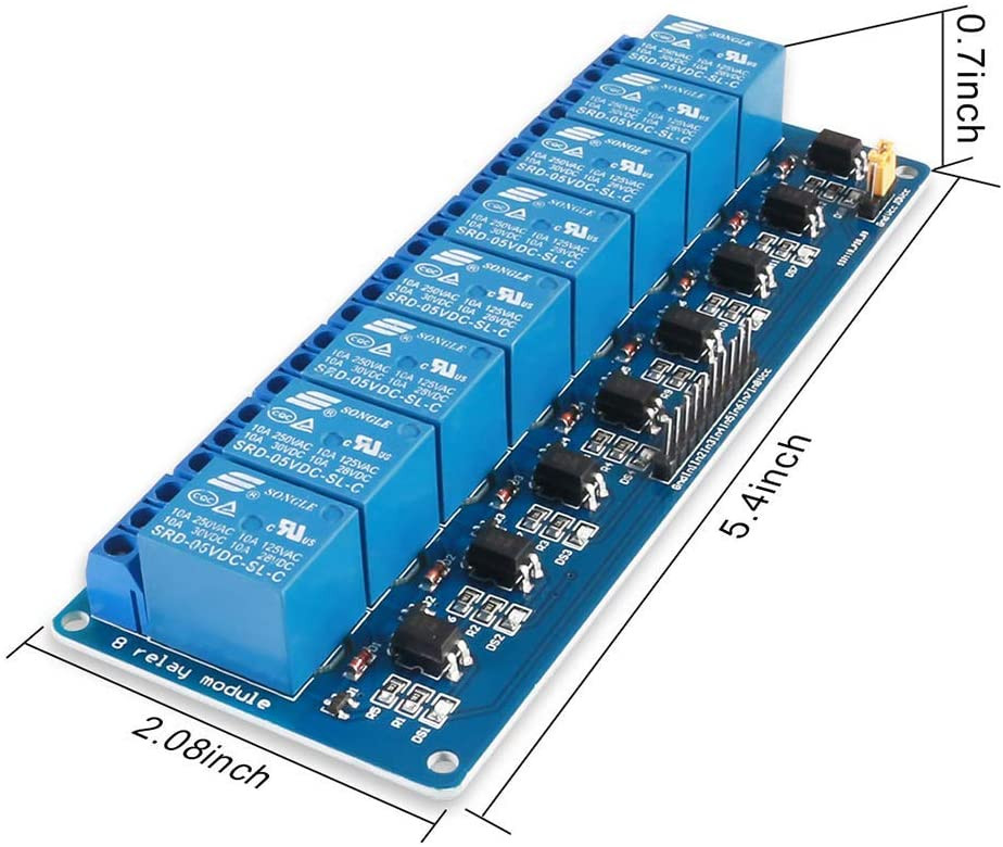 8 Canaux CC 5 V CC 230 V Module de relais – Image 2
