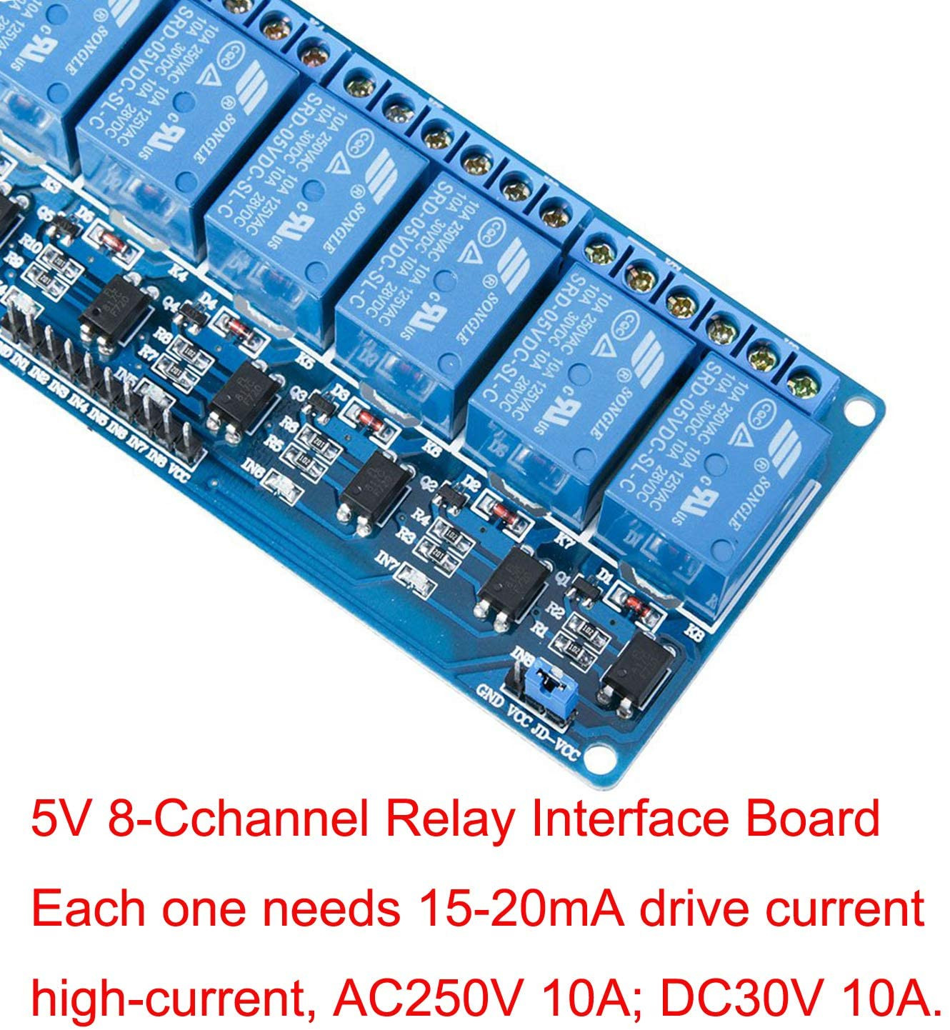 8 Canaux CC 5 V CC 230 V Module de relais – Image 5
