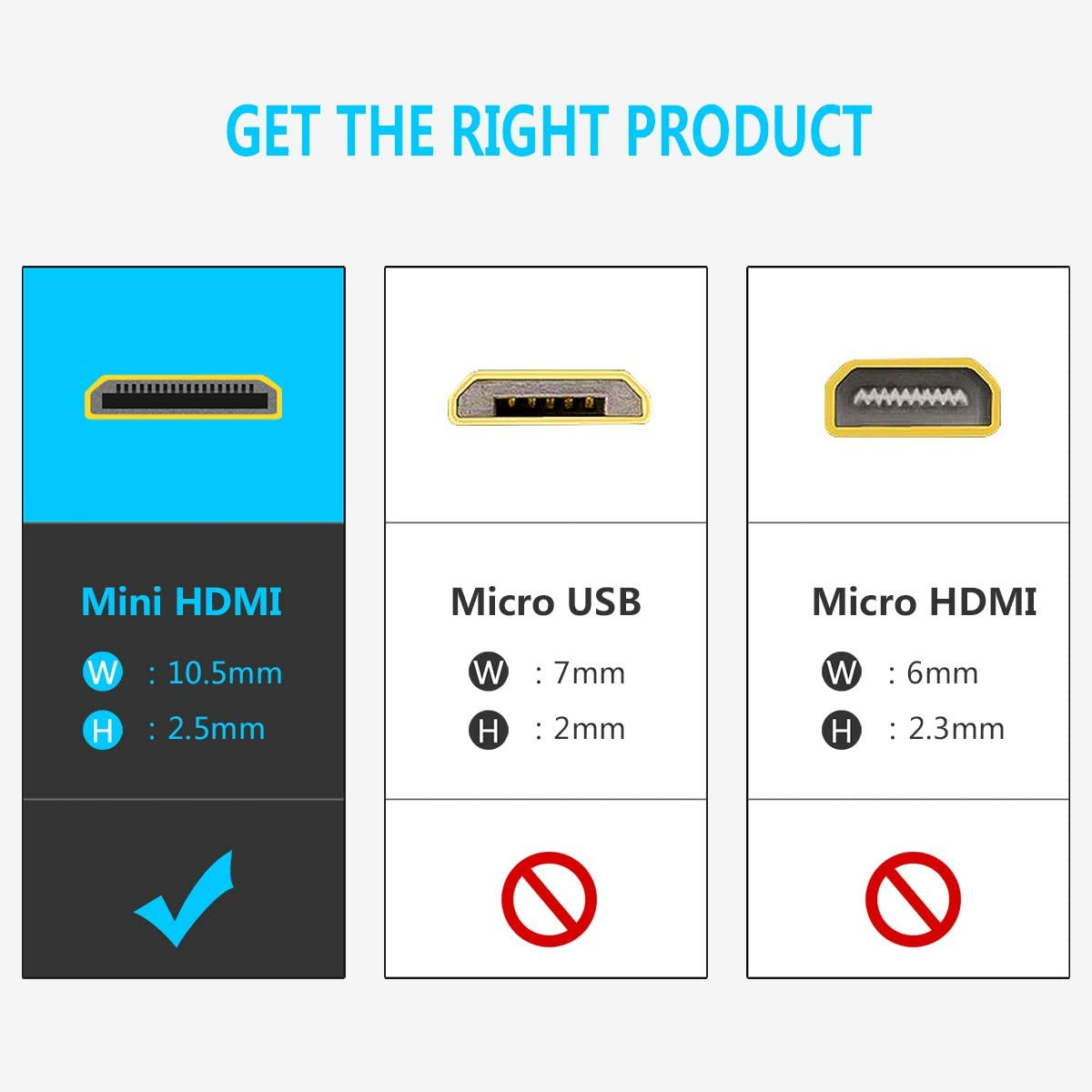 Mini HDMI vers HDMI, adaptateurs HDMI vers mini HDMI plaqués or compatibles pour Raspberry Pi – Image 4