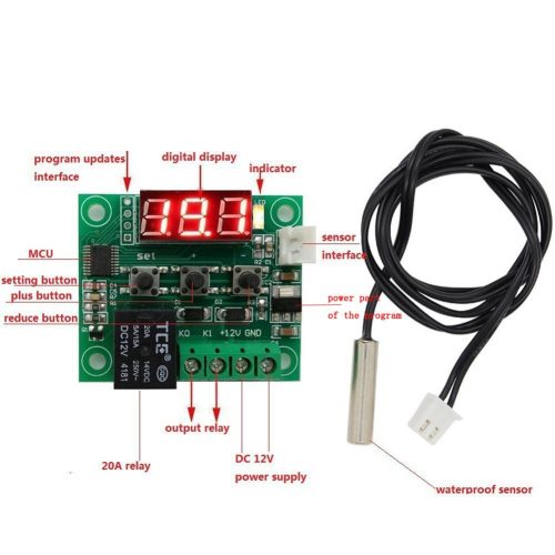 Alternative view of Thermostat Display Temperature Controller Switch