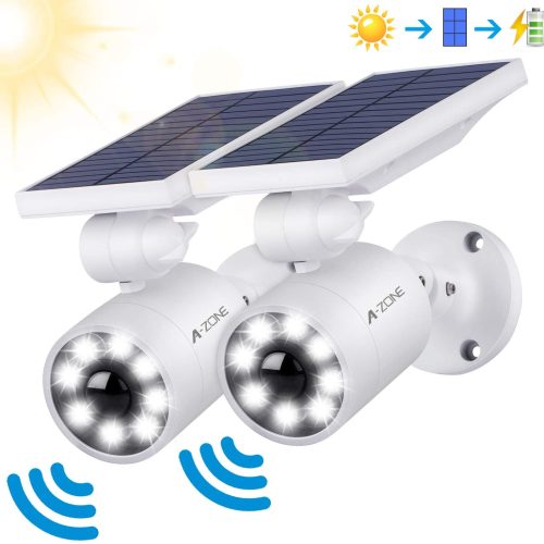 Camera solaire IP66 étanche, lumière d'inondation solaire sans fil , aluminium, paquet de 2