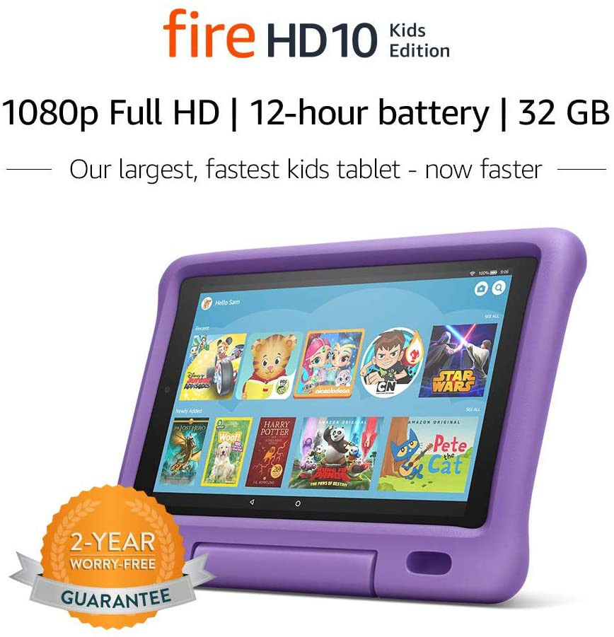 Tablette Fire HD 10 Kids Edition - Écran Full HD 10,1 1080p, 32 Go