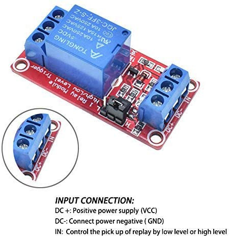 Module de relais 5v Arduino framboise 1 canal Déclencheur de niveau haut ou bas opto-isolé