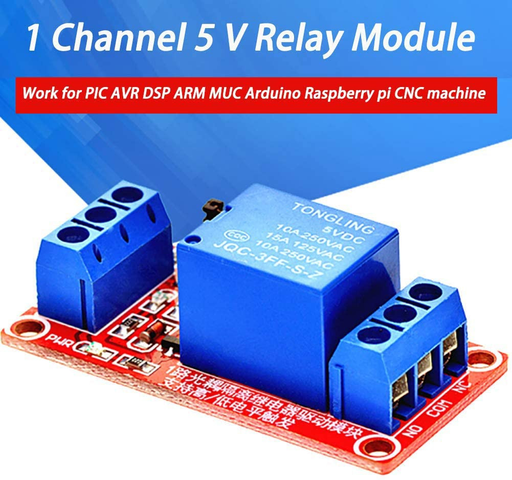 Module de relais 5v Arduino framboise 1 canal Déclencheur de niveau haut ou bas opto-isolé – Image 3