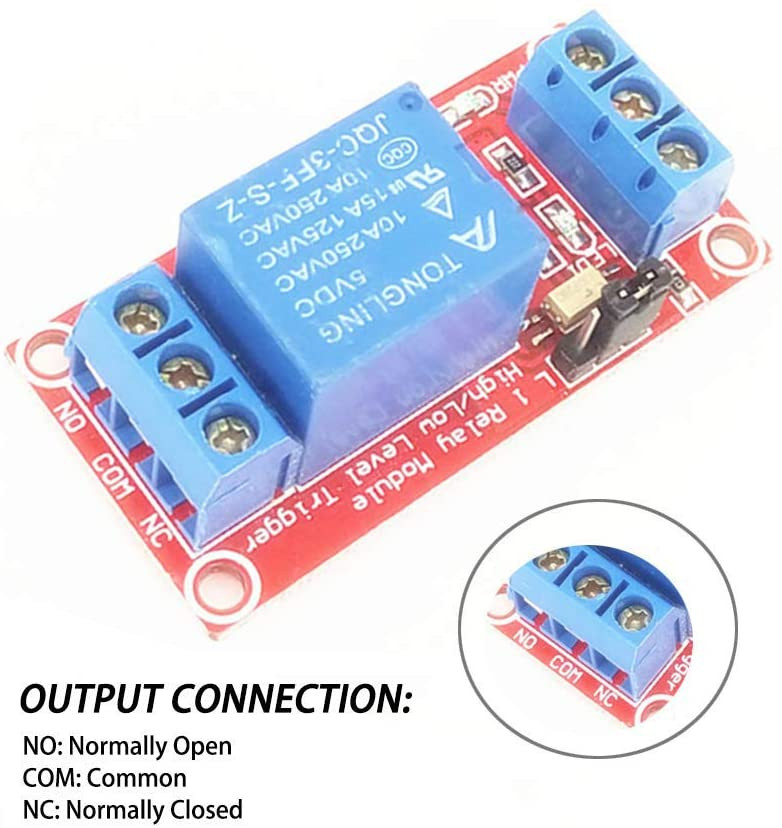 Module de relais 5v Arduino framboise 1 canal Déclencheur de niveau haut ou bas opto-isolé – Image 4