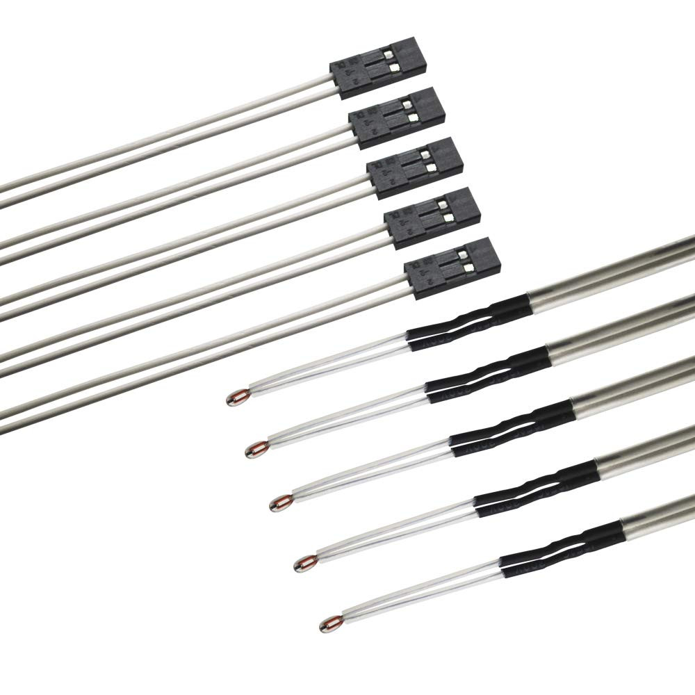 Thermistance NTC 3950 100K avec câblage de 1 mètre et tête de broche femelle pour imprimante 3D RepRap Heatbed ou Hot End – Image 3