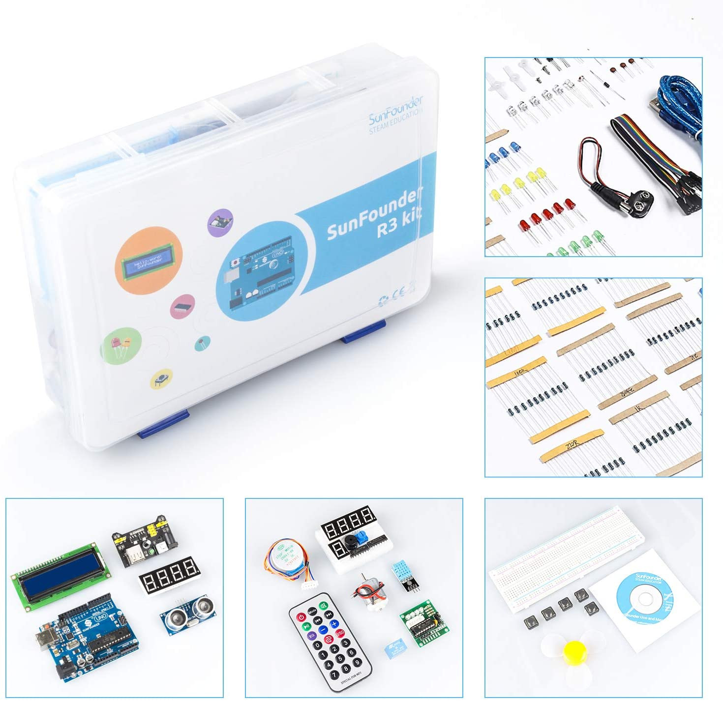 SunFounder R3 Project Kit de démarrage complet compatible avec Arduino IDE, 25 tutoriels inclus – Image 7