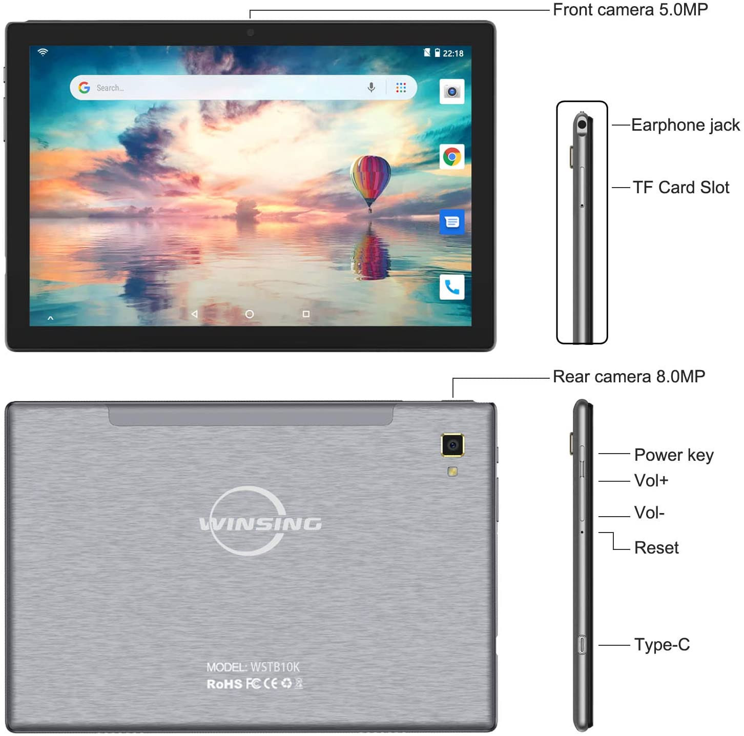 Tablette octa-core Wi-Fi 5G 10 pouces – Image 2