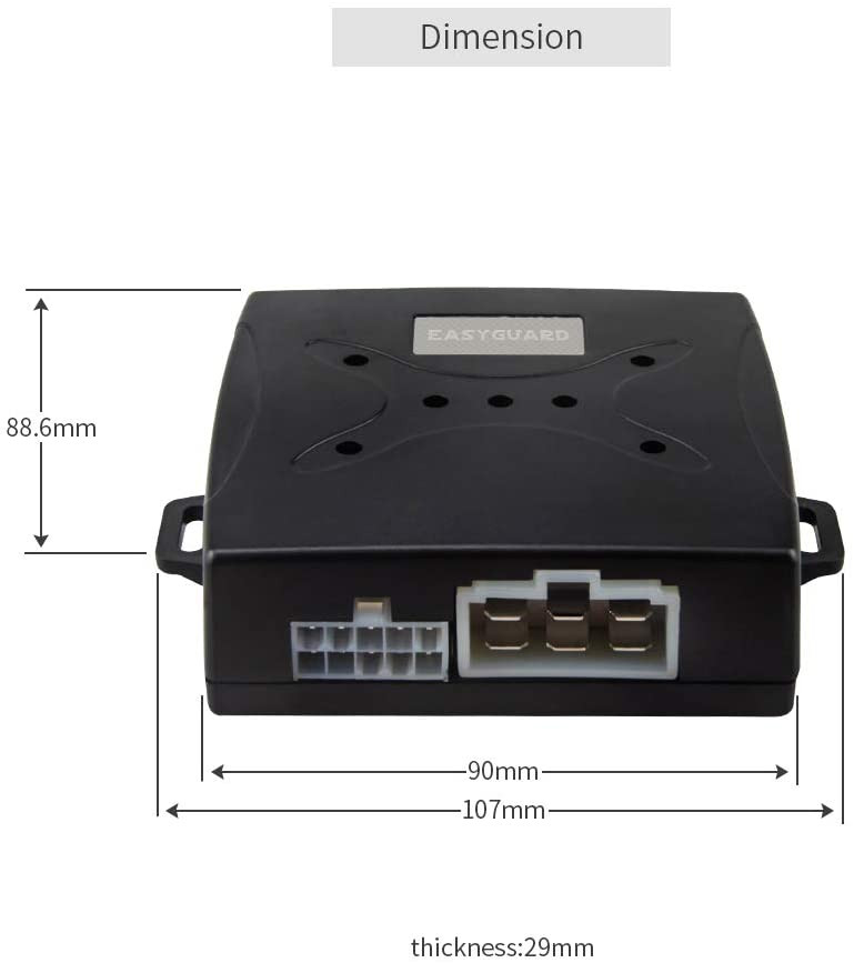 EASYGUARD EC003-1 PKE entrée sans clé passive système d'alarme de voiture bouton poussoir démarrage démarreur à distance DC12V – Image 5