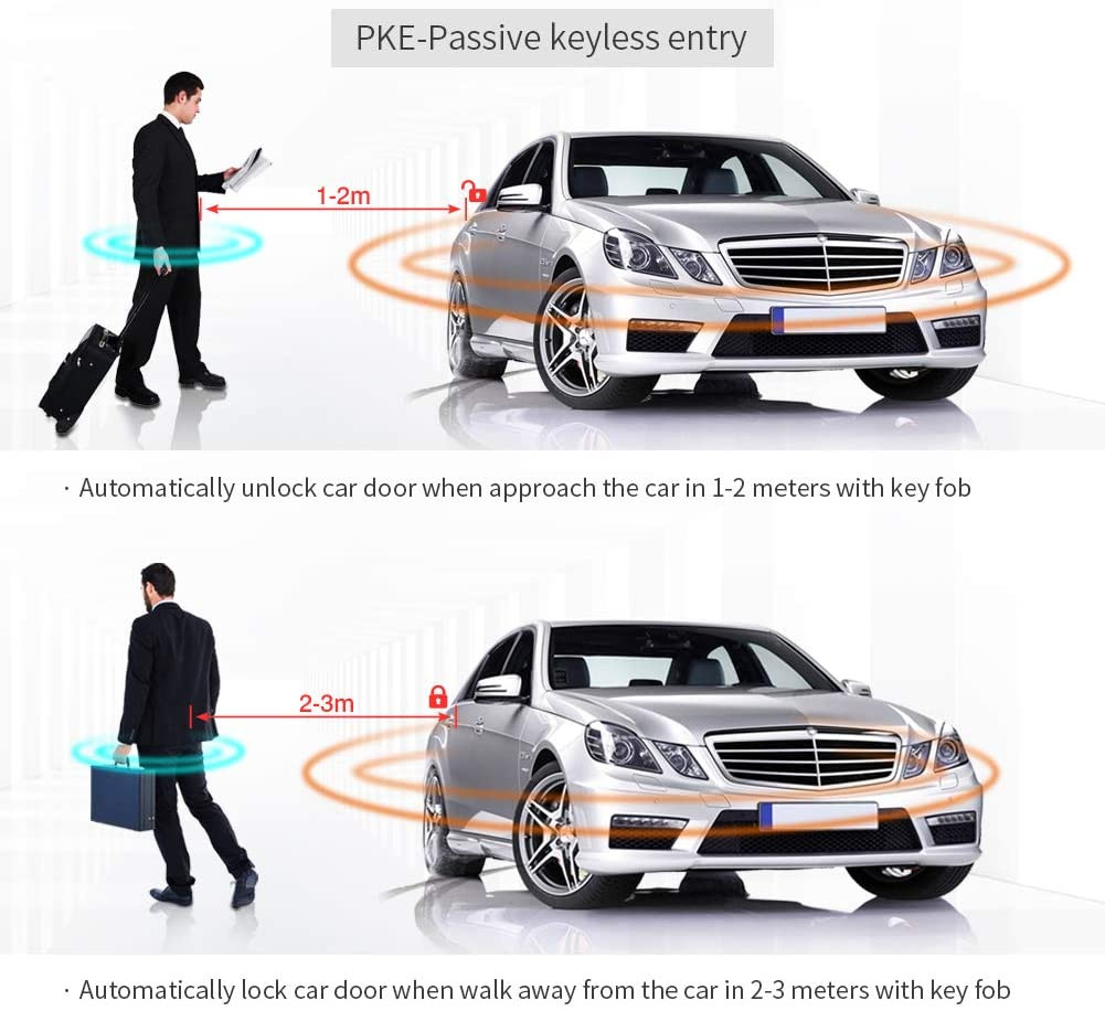 EASYGUARD EC003-1 PKE entrée sans clé passive système d'alarme de voiture bouton poussoir démarrage démarreur à distance DC12V – Image 8