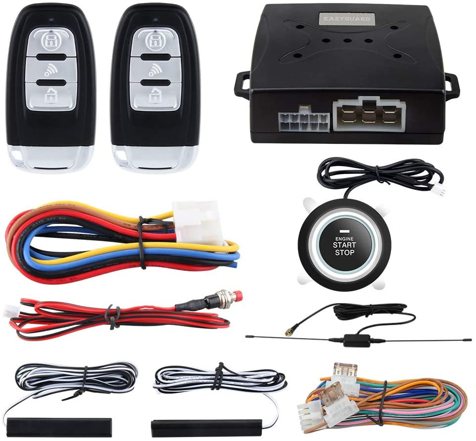 EASYGUARD EC003-1 PKE entrée sans clé passive système d'alarme de voiture bouton poussoir démarrage démarreur à distance DC12V