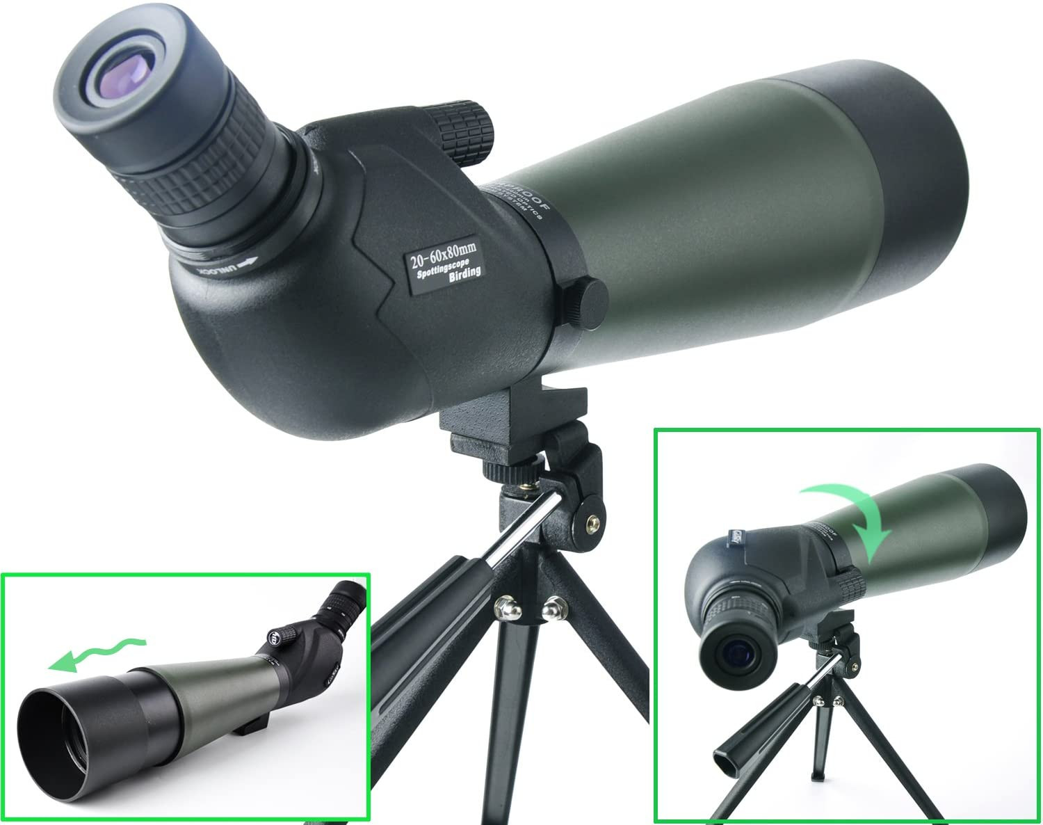 Prism Spotting Scope - Portée étanche pour l'observation des oiseaux, tir à l'arc, tir à l'arc, activités de plein air – Image 7