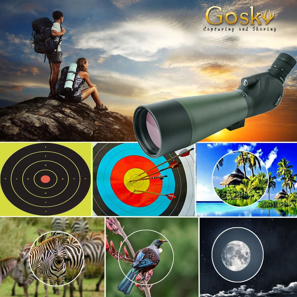 Prism Spotting Scope - Portée étanche pour l'observation des oiseaux, tir à l'arc, tir à l'arc, activités de plein air – Image 8