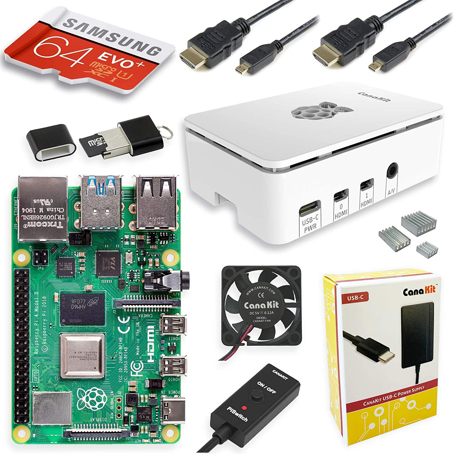 CanaKit Raspberry Pi 4 8GB Starter MAX Kit - 64GB Edition
