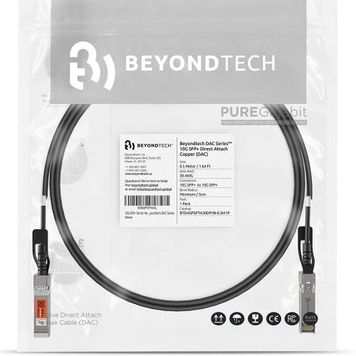 Alternative view of Câble de connexion directe 10G SFP + - 30 AWG Twinax LSZH 10 Gb Gigabit Ethernet Switch Network SFP DAC Cable Series
