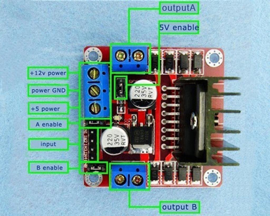 L298N Module de carte de contrôleur de pilote de moteur moteur pas à pas – Image 2