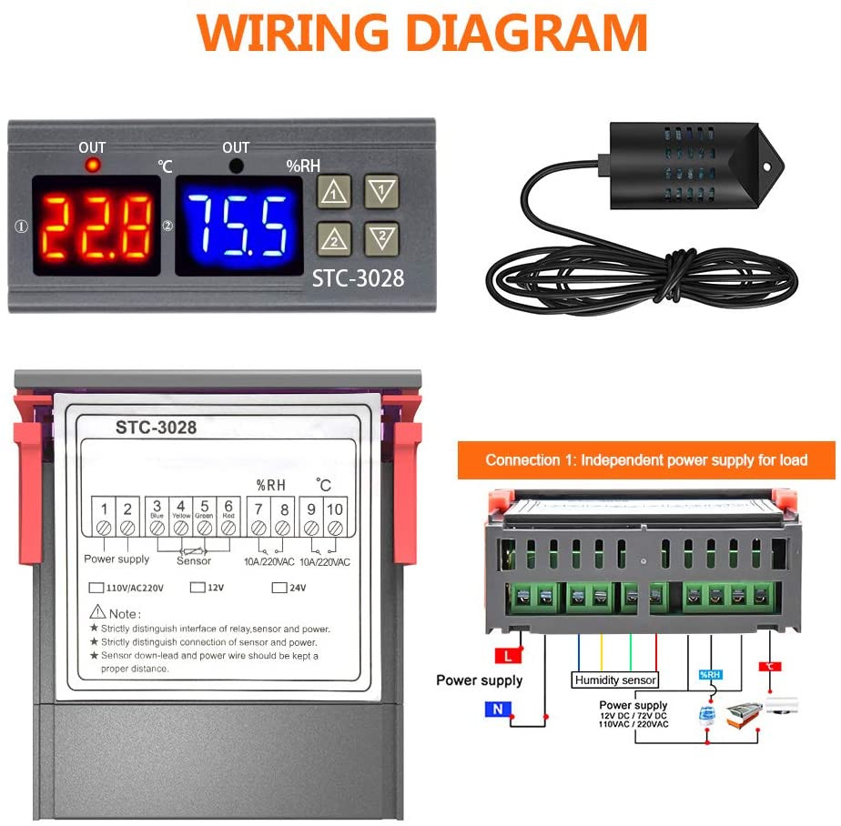 Contrôleur de thermostat d'hygromètre de température et d'humidité – Image 3