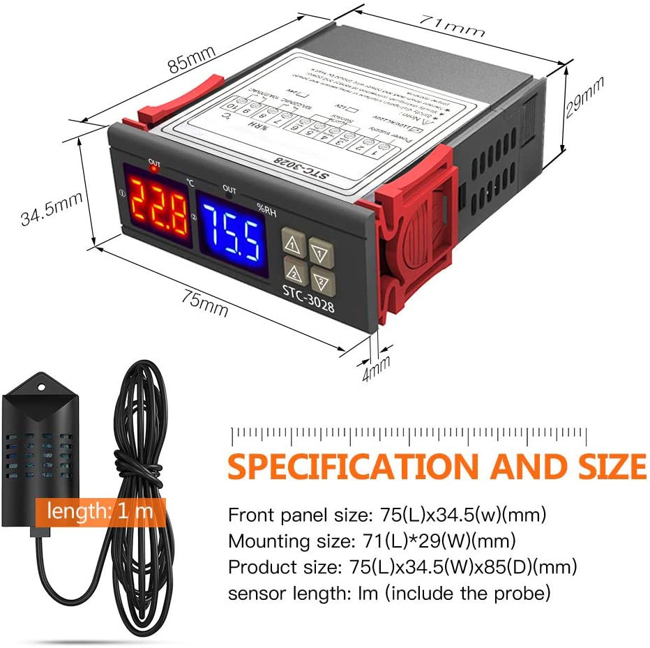 Contrôleur de thermostat d'hygromètre de température et d'humidité – Image 5