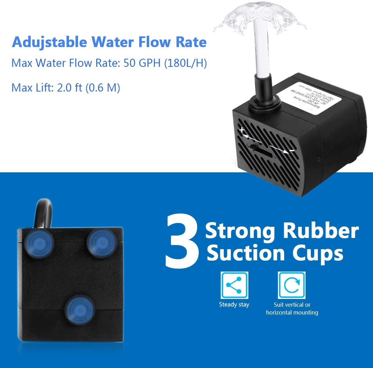 Pompe à eau submersible 4W 280L