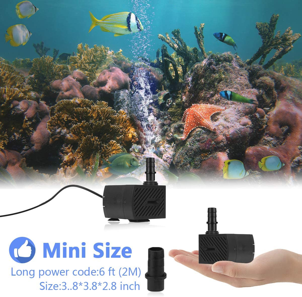 Pompe à eau submersible 4W 280L – Image 3