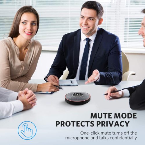 Alternative view of microphones AI Echo & Noise Cancelling, Skype USB Speakerphone AUX in / out pour jusqu'a 8 personnes