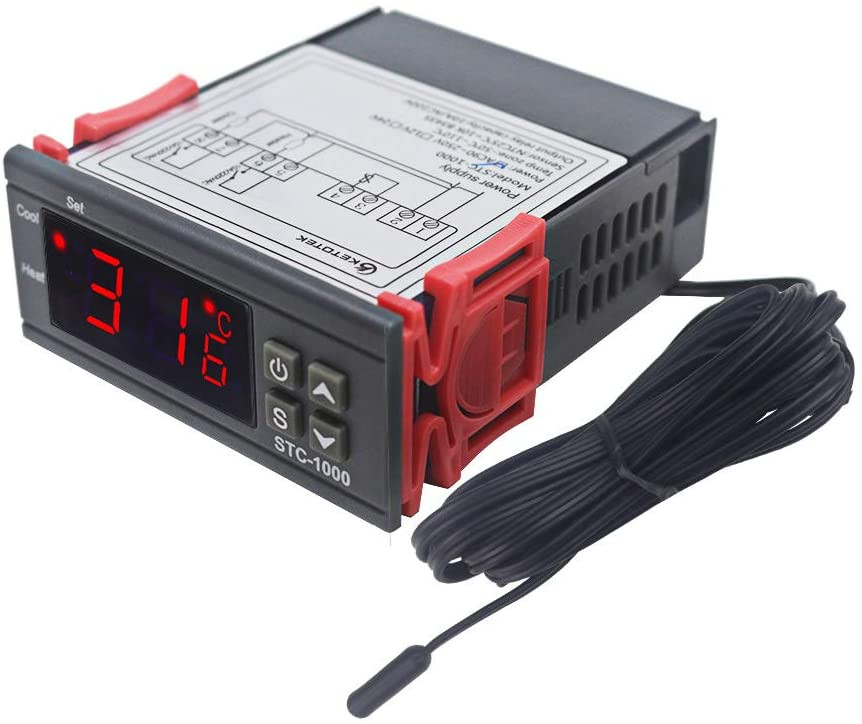 Thermostat numérique STC-1000 AC110-220V avec micro-ordinateur et câble de 1m