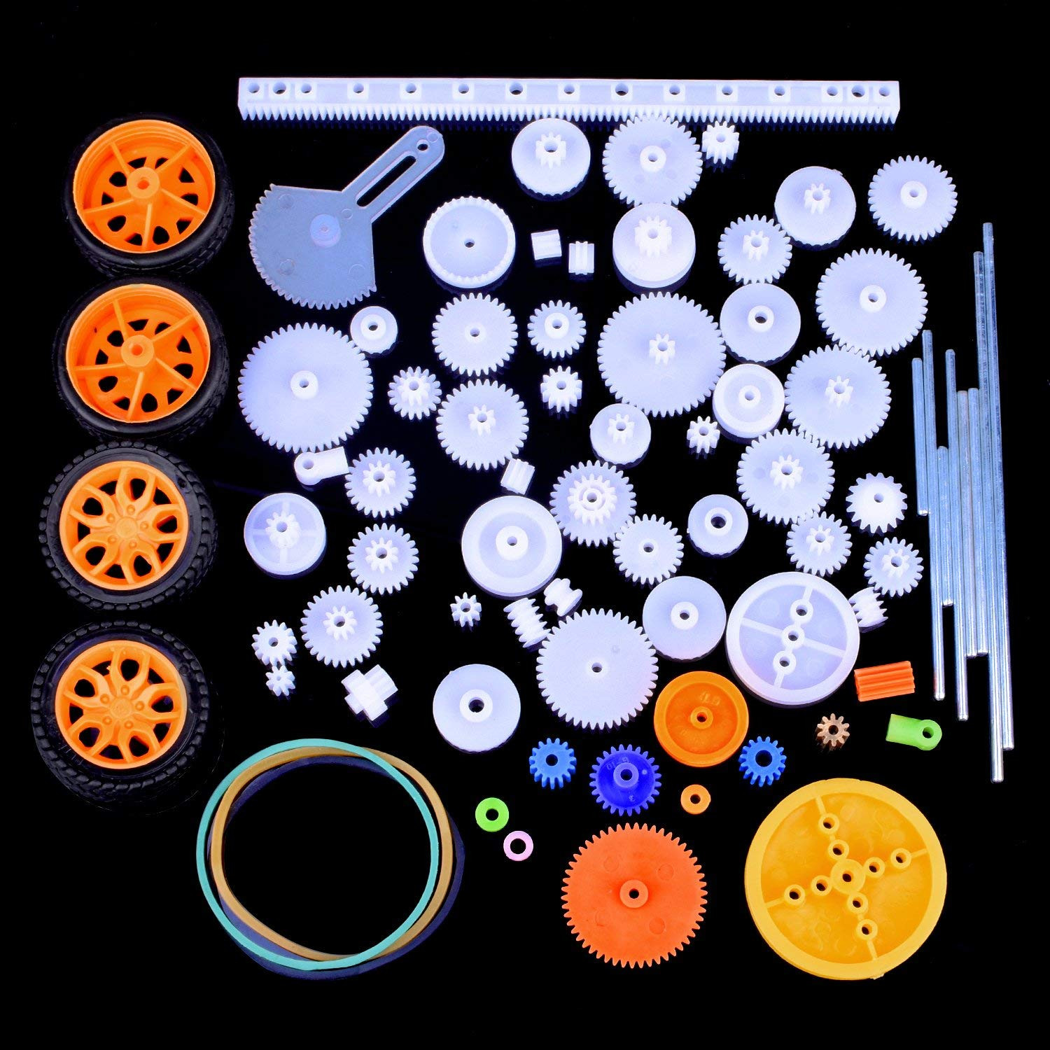 AUKUYEE 78 pièces ensemble d'engrenages en plastique