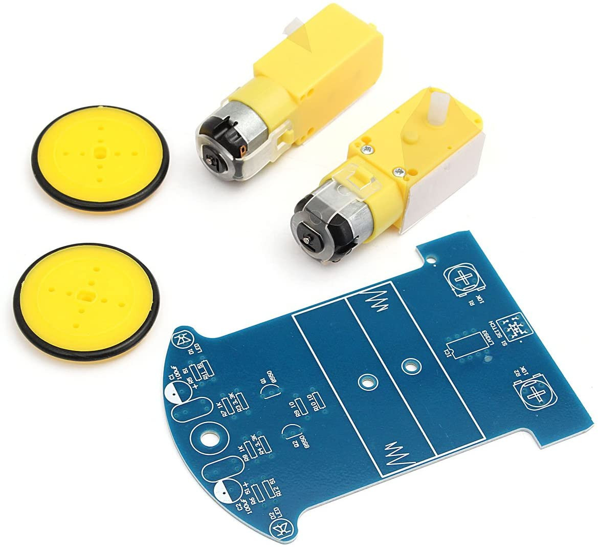 Kit électronique de voiture de robot de suivi intelligent de bricolage avec ensemble de moteur de réduction