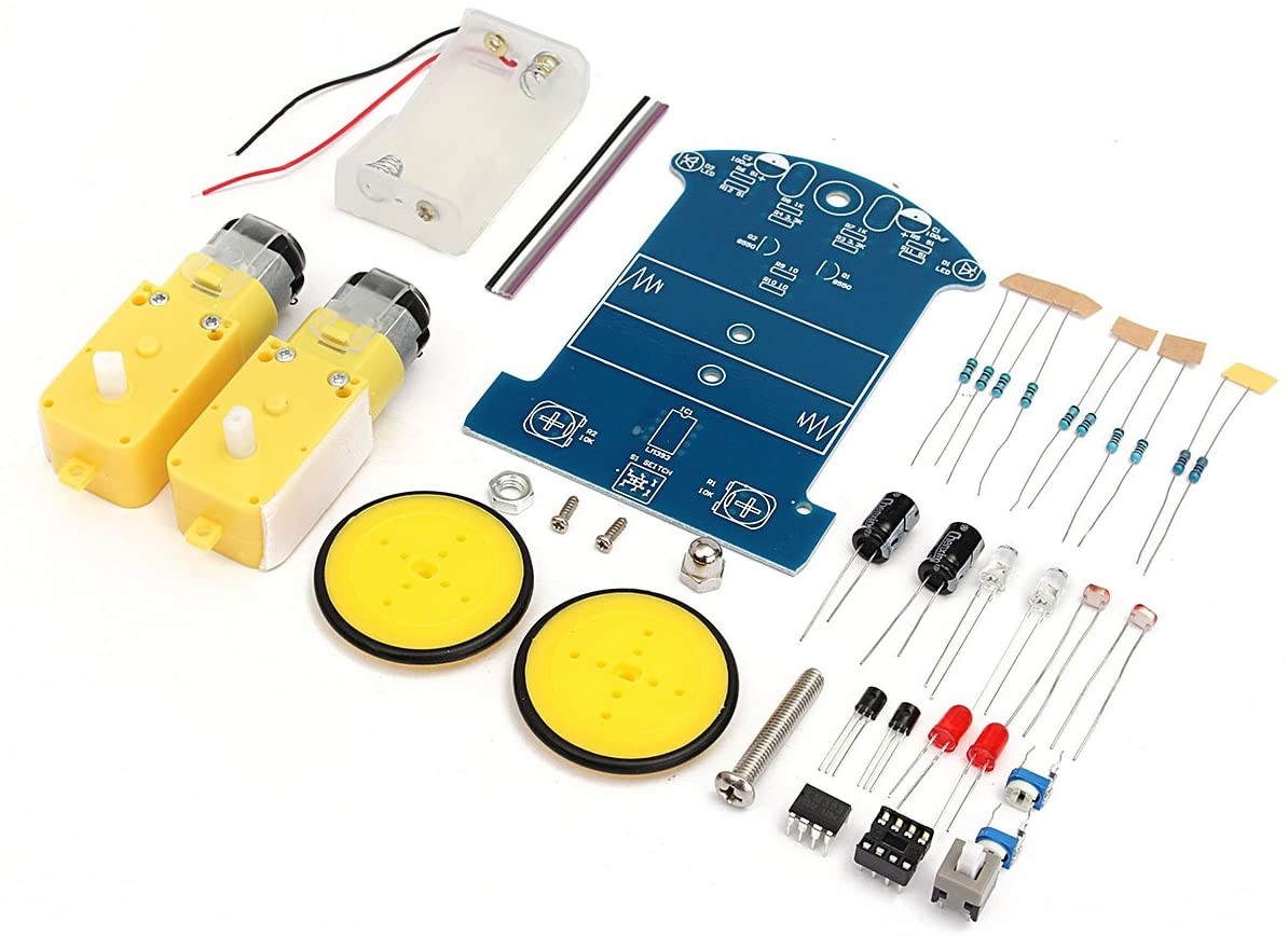Kit électronique de voiture de robot de suivi intelligent de bricolage avec ensemble de moteur de réduction – Image 3