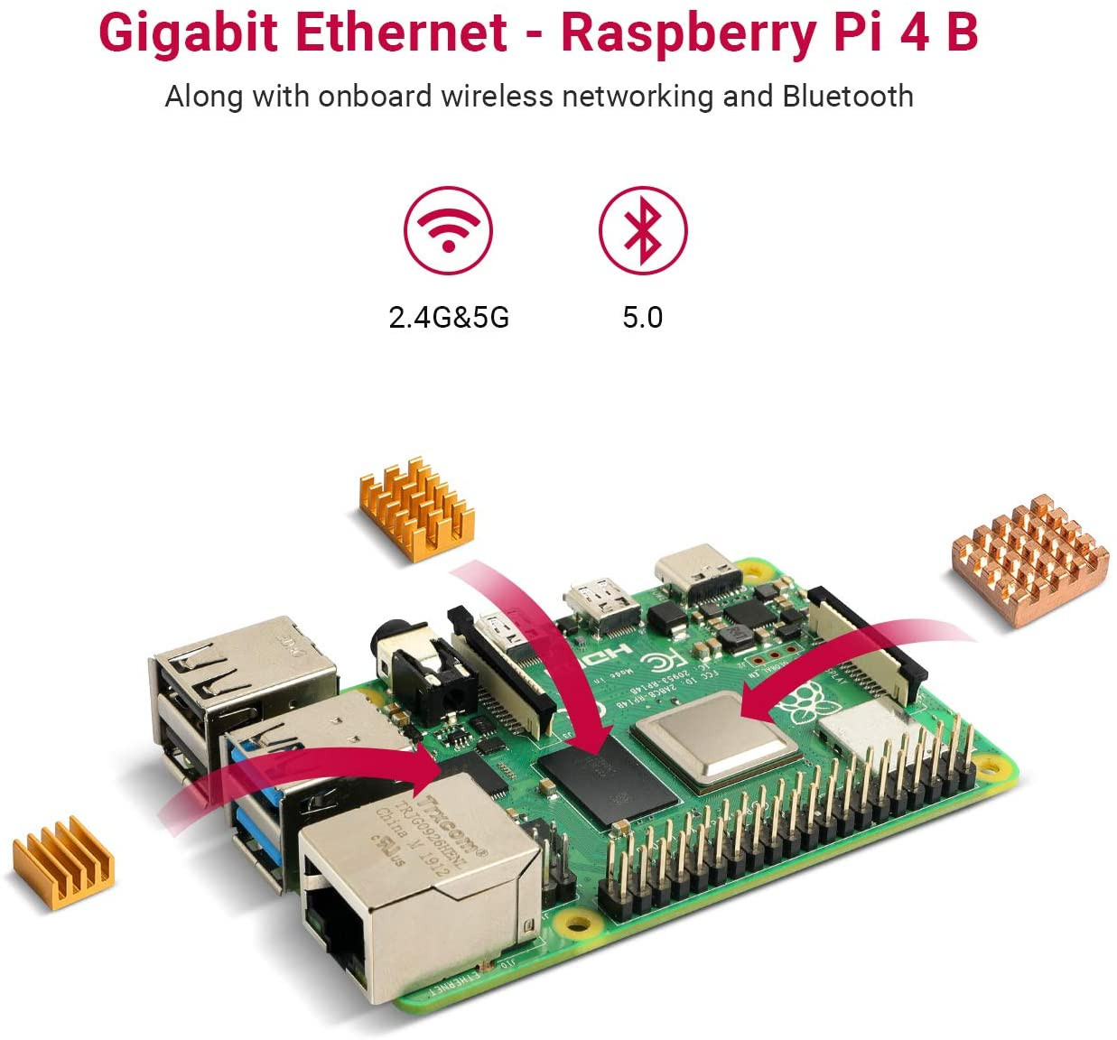 LABISTS Raspberry Pi 4 Modèle B 4 Go de RAM Kit de démarrage complet PRO avec carte Micro SD de 64 Go (4 Go de RAM) – Image 5