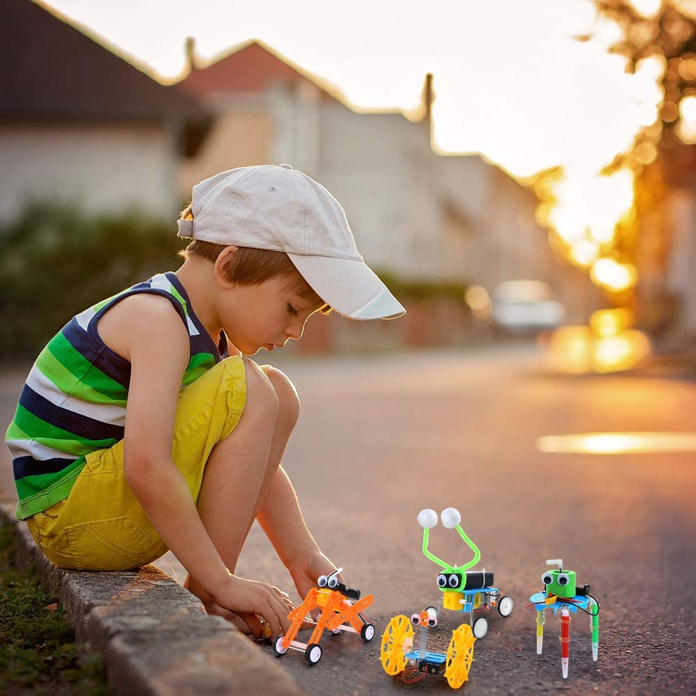 kits scientifiques robotiques, ensembles de kits d'assemblage de moteur électrique à courant continu pour enfants bricolage tige – Image 4
