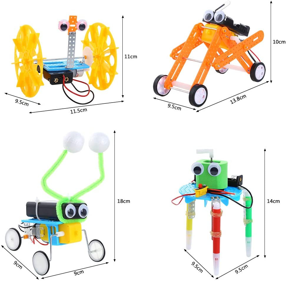 kits scientifiques robotiques, ensembles de kits d'assemblage de moteur électrique à courant continu pour enfants bricolage tige – Image 6