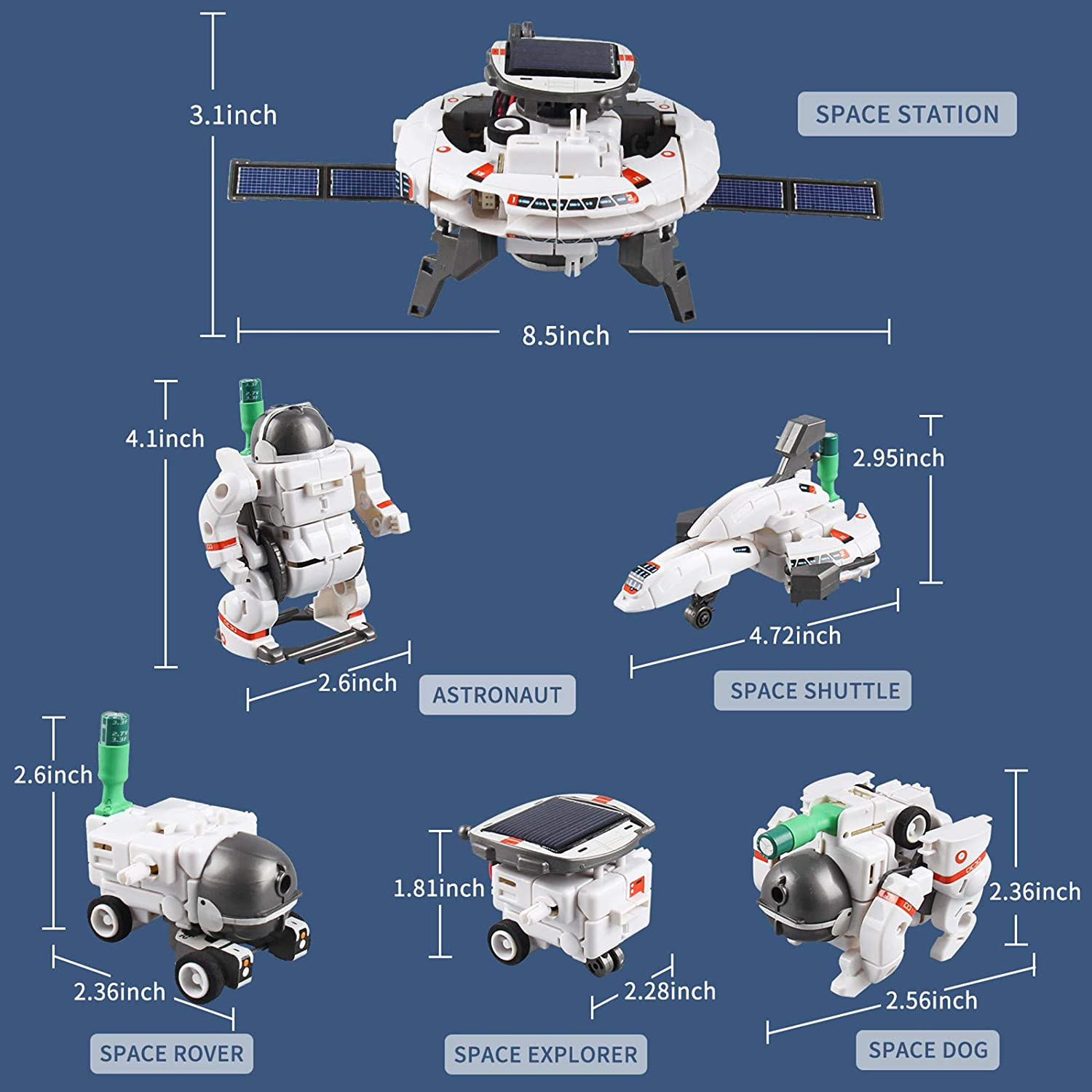 Projets CIRO STEM, 7 en 1 Robot solaire DIY Construction Jouets Kits d'expérimentation scientifique – Image 3