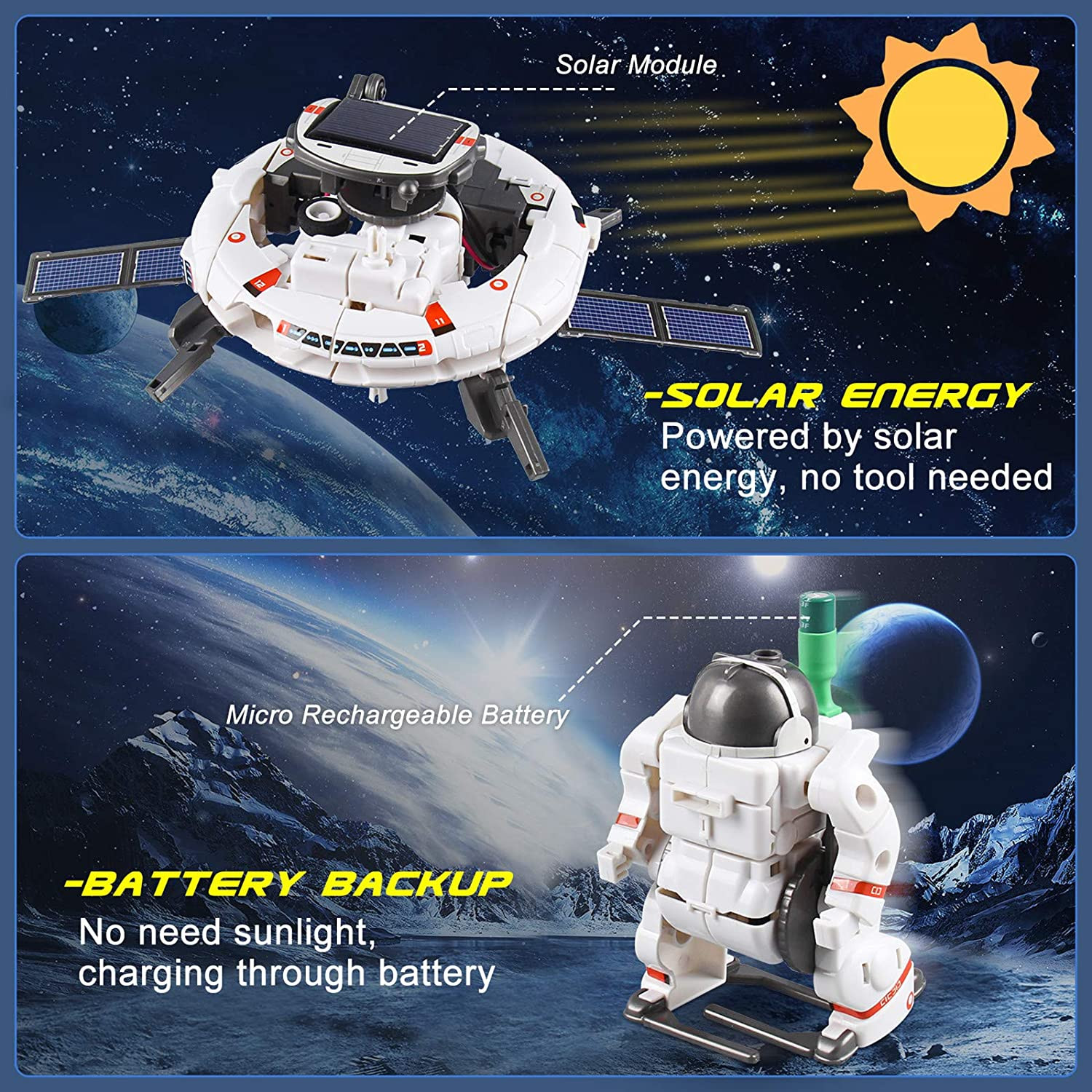 Projets CIRO STEM, 7 en 1 Robot solaire DIY Construction Jouets Kits d'expérimentation scientifique – Image 5