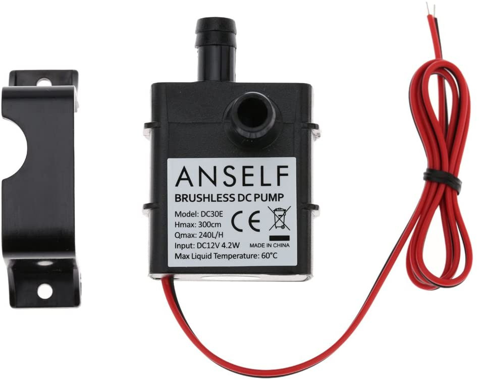 Anself Ultra-silencieux DC12V 4.2W pompe à d'eau submersible étanche pour la circulation de la fontaine d'étang – Image 8