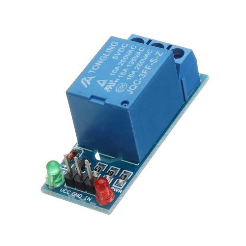 Alternative view of Module de relais 5V carte de relais de déclenchement de haut niveau pour Arduino ARM PIC AVR MCU avec voyant LED