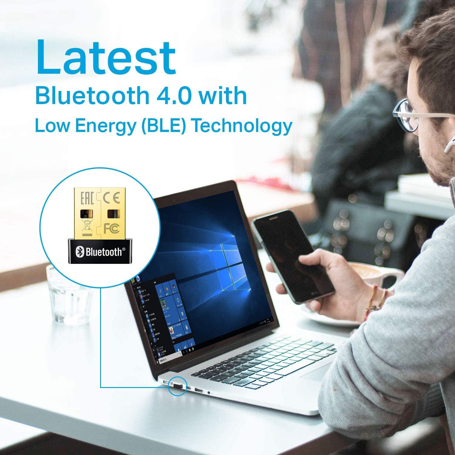Adaptateur Bluetooth USB TP-Link pour PC (UB400), récepteur de dongle Bluetooth 4.0 – Image 6