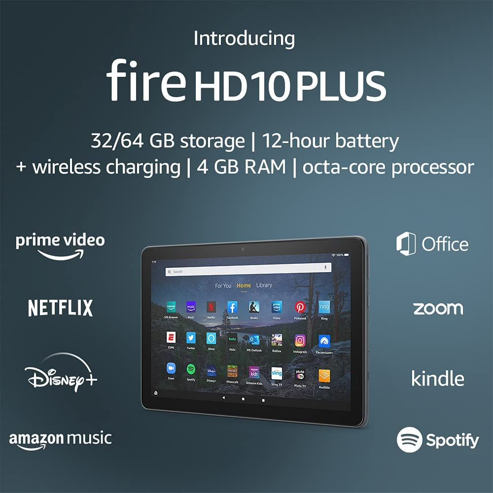 Tablette Fire HD 10 Plus, 10,1 po, Full HD 1080p, 32GB Slate – Image 4