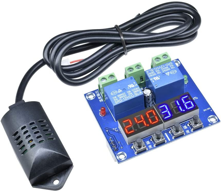 Thermostat de température et d'humidité à deux sorties numériques LED – Image 5