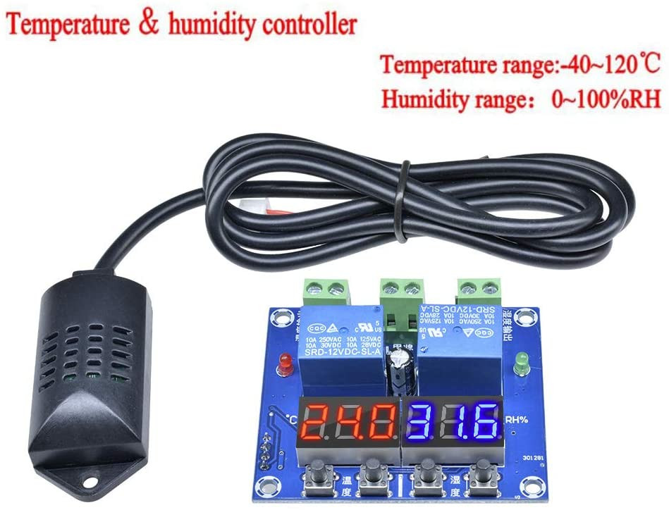 Thermostat de température et d'humidité à deux sorties numériques LED – Image 7