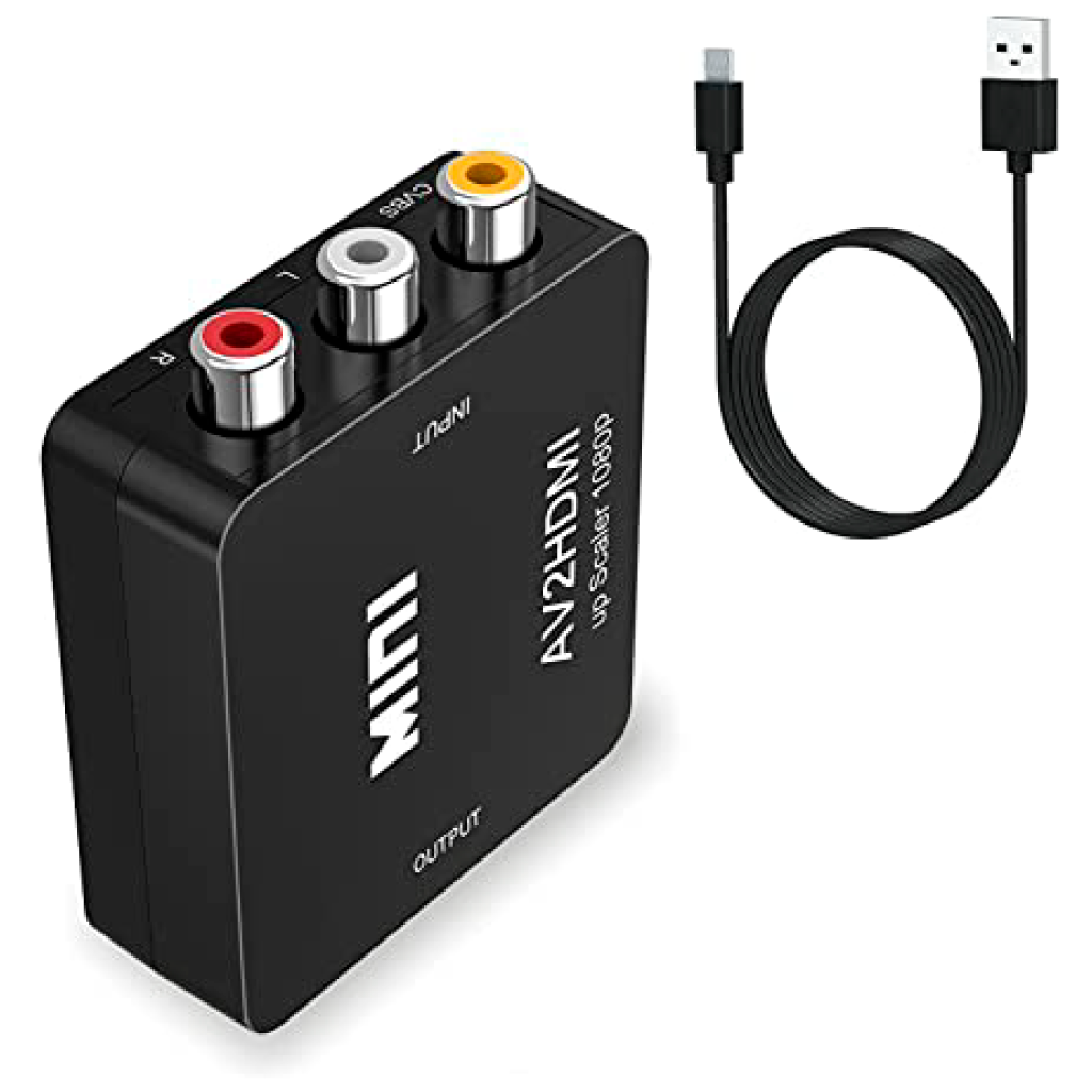 RCA vers HDMI, AV vers HDMI, Vilcome 1080P Mini RCA composite CVBS AV vers HDMI Adaptateur de convertisseur audio vidéo – Image 4