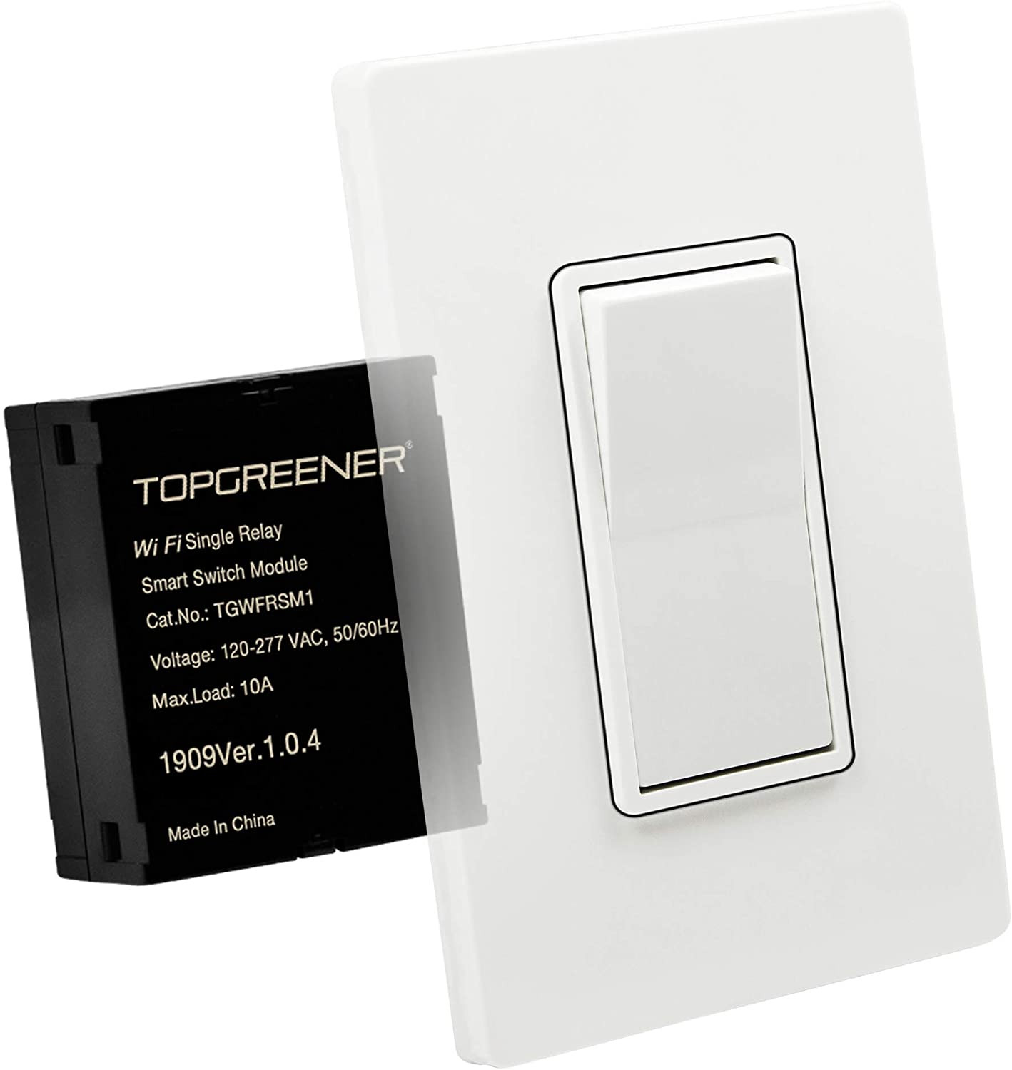 Module de relais WiFi télécommande sans fil, interrupteur intelligent caché pour ventilateurs, lumières, prises, 120-240VAC, 10A – Image 3