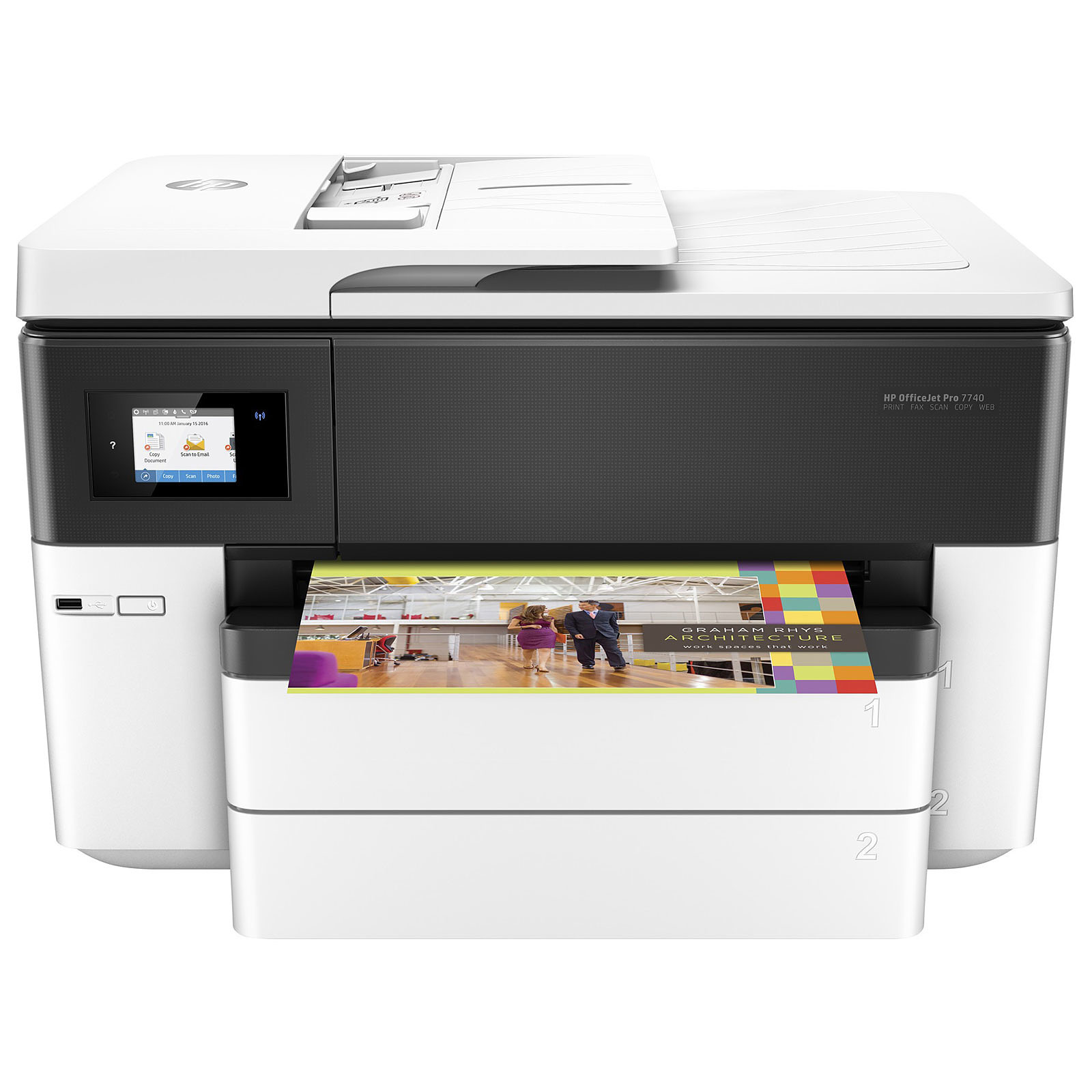 HP IMPRIMANTE OFFICE JET PRO MULTIFONCTION COULEUR 7740 A3 – Image 3